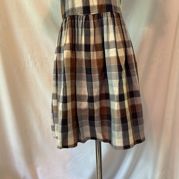 River Island Checker Print Dress with Peter Pan Collar - Picture 3 of 6